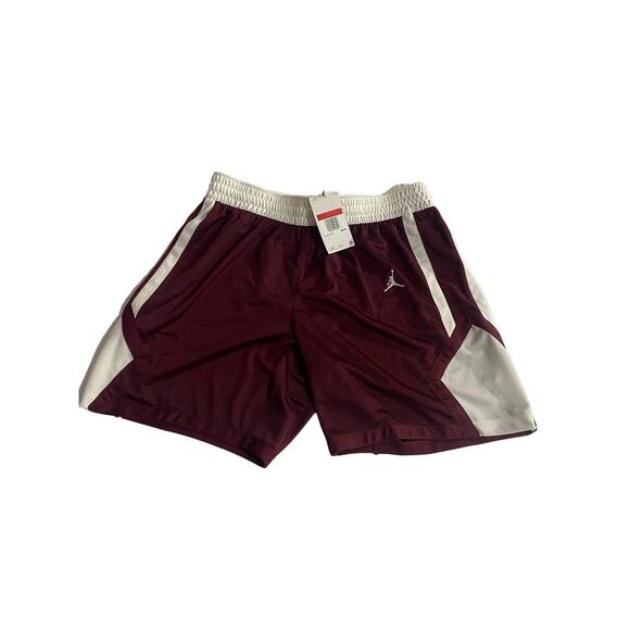 Nike Jordan Jumpman Women’s Sz L Diamond Maroon Basketball Shorts AT0542-670 NWT - Picture 2 of 7